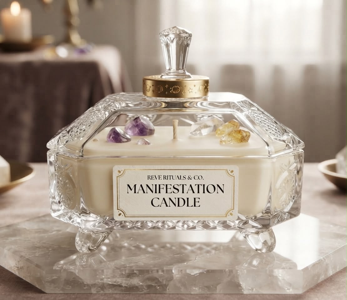 Crystal embossed designer candle