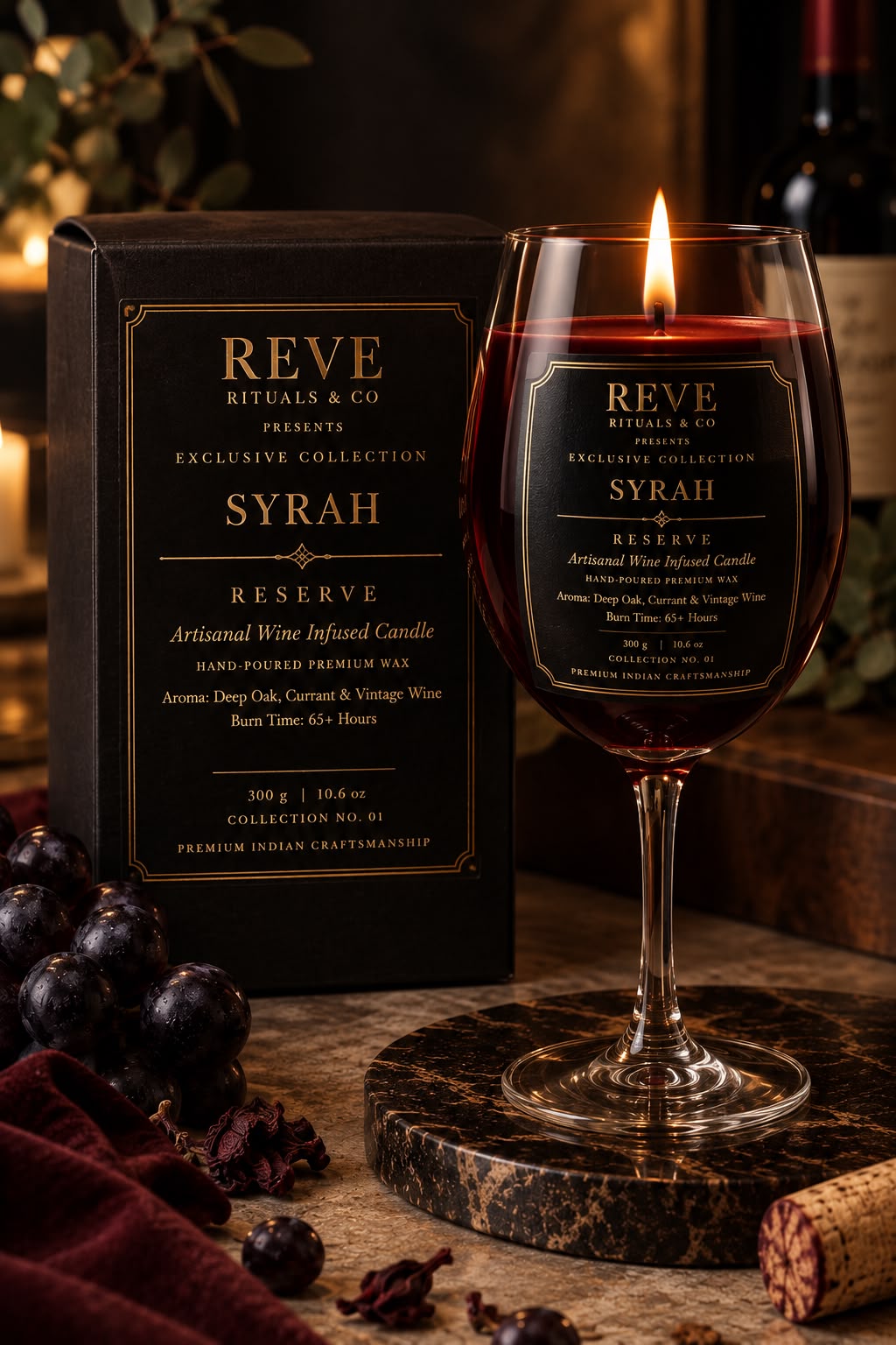 Syrah Reserve Artisanal Wine Candle