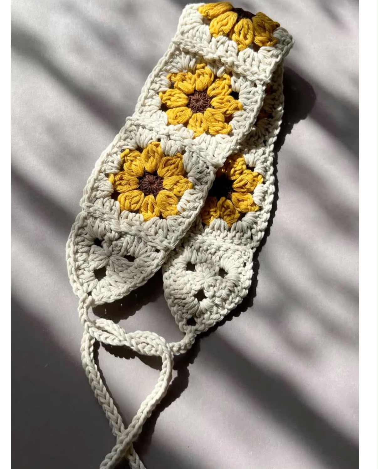 Sunflower handcrafted crochet headband
